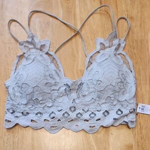 NWT Rue21 Lace Bralette in Light Gray Size L
